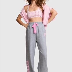 LoveShackFancy x Pink Wide Leg Sweatpants